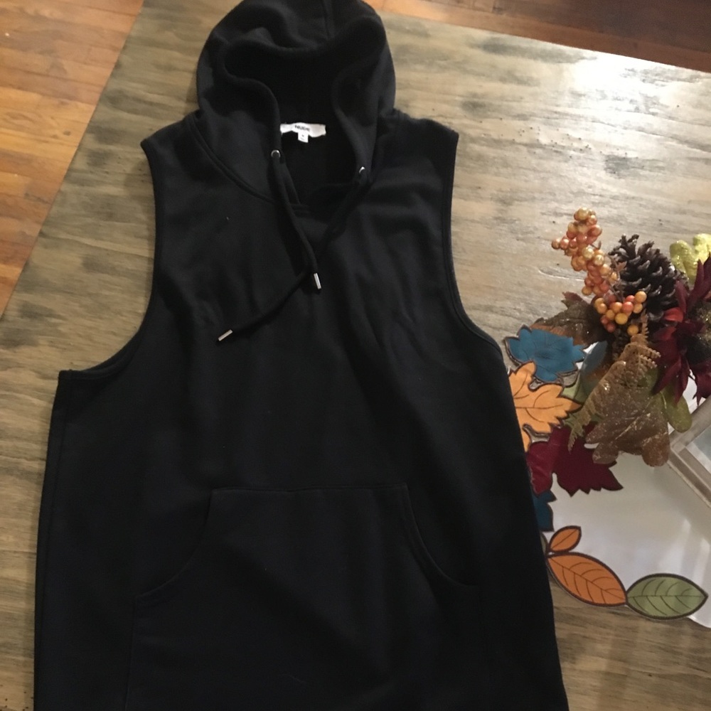 Black hoodie dress.